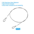 thumbnail image 3 of Uxcell 10Pack Cable de lanyard, Cable de acero inoxidable recubierto de vinilo de 50cmx1.5mm con bucles de seguridad, plateado, 3 of 5