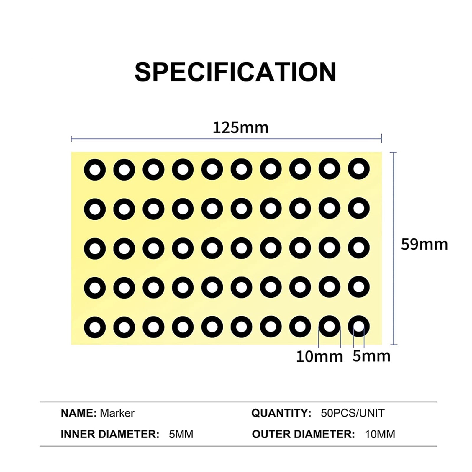 5000 Pcs 5.0 Mm Reference Point For 3D Scanning Diffuse Reflection Markers For 3D Scanner ,Multi-brand Compatibility