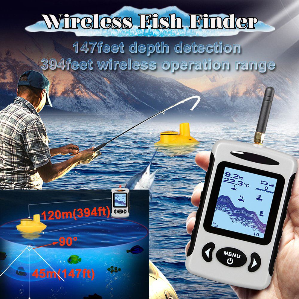 Détecteur De Poissons Portable Sonar – Sonde Filaire Pour Kayak/pêche (Neuf)