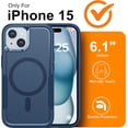 thumbnail image 2 of Magnetic for iPhone 15 Case, [Compatible with MagSafe],[Strong N52 Magnets] iPhone 15 Phone Case with [2Pcs Tempered Glass Screen Protectors][10FT Military Grade Protection] (K-Blue), 2 of 14