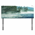 thumbnail image 3 of Yellowstone Headboard, Fog on Yellowstone River Alpine Trees by the Bank Wilderness Waterscape Picture, Upholstered Decorative Metal Bed Headboard with Memory Foam, Full Size, Green Blue, by Ambesonne, 3 of 4