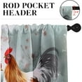 thumbnail image 5 of Farmhouse Chicken Kitchen Window Curtains Valance and Tier Set 36 Inch, Watercolor Rooster Happy 3 Piece Window Treatment Tiers for Living Room Bedroom Animal Kitchen Decor Drapes, 5 of 6