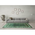 thumbnail image 3 of Ahgly Company Indoor Square Persian Turquoise Blue Traditional Area Rugs, 5' Square, 3 of 4