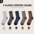 thumbnail image 6 of 5 Pairs Men's Wool Loop Socks, Winter Warm Thick Socks, Men's Outdoor Home Casual Socks fits all sizes 8-12, 6 of 9