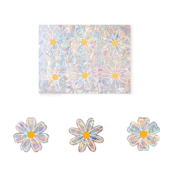 Specollect 3 Pcs Sunlight Rainbow Window Film Static Cling Decorative Sticker for Home Decor Colorful Reflective Glass Covering Adhesive Free Reusable Window Art