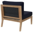 thumbnail image 5 of Modway Clearwater Outdoor Patio Teak Wood Armless Chair in Gray Navy, 5 of 8