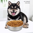 thumbnail image 3 of Tiberpet Stainless Steel Dog Bowls, Water & Food Bowl with Anti-Skid Rubber Base for Large Pet, Metal Bowl Spill Proof Dog Dish with Silicone Feeding Mat, 3 of 8