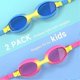 thumbnail image 2 of Kids Swimming Goggles, 2 PACK Girls Boys Children Swim Goggles, Leakproof Anti Fog Lens Silicone Protection Swimming Goggles, 2 of 5