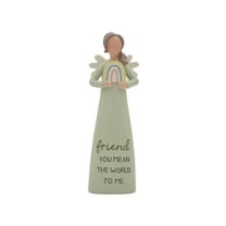 Blossom Bucket Friend Bright Blessings Angel Figurine, 5.25-inch Height, Resin