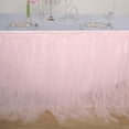 thumbnail image 3 of BalsaCircle 14 feet Tutu Multi Layers Tulle Table Skirt Linens Blush, 3 of 8