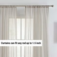 thumbnail image 3 of THD Zoey Faux Linen Textured Semi Sheer Window Rod Pocket Thick Curtains Drapery Panels, 2 Panels, 3 of 8