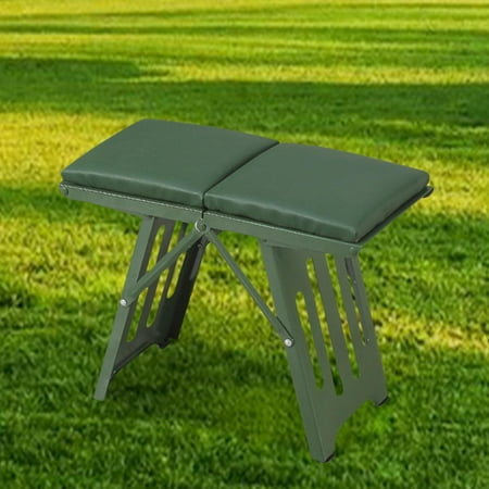 koolsoo Camp Stool Camping Stool Lightweight Footrest Carbon Steel Frame Small Foldable Chair Folding Stool for Garden Fishing