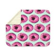 thumbnail image 4 of CafePress - Mint Pink Donut Patter - Sherpa Fleece Throw Blanket 60" x 50", 4 of 5