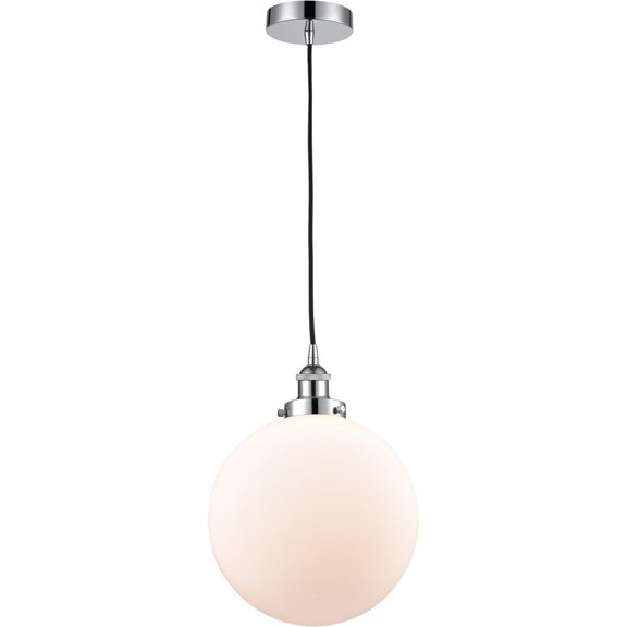 616-1PH-PC-G201-12 Innovations Lighting Beacon - 1 Light Mini Pendant In Industrial Style-15 Inches Tall and 12 Inches Wide-Polished Chrome
