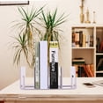 thumbnail image 2 of FRCOLOR 2 pcs  Creative Bookend Practical Book Organizer Book Shelf Acrylic Book Stand, 2 of 8