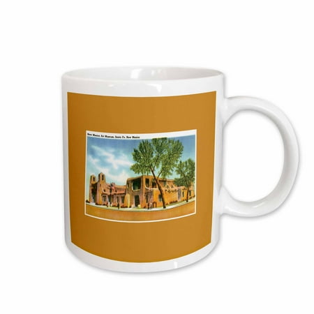 

3dRose New Mexico Art Museum Santa Fe New Mexico Ceramic Mug 11-ounce