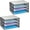 Black 2 Pack, variant on 3 Tier Mesh Metal Desk File Organizer with Sliding Trays for Letter/A4 Paper, Mail, Bills & Folders, Blue Desktop Office Storage