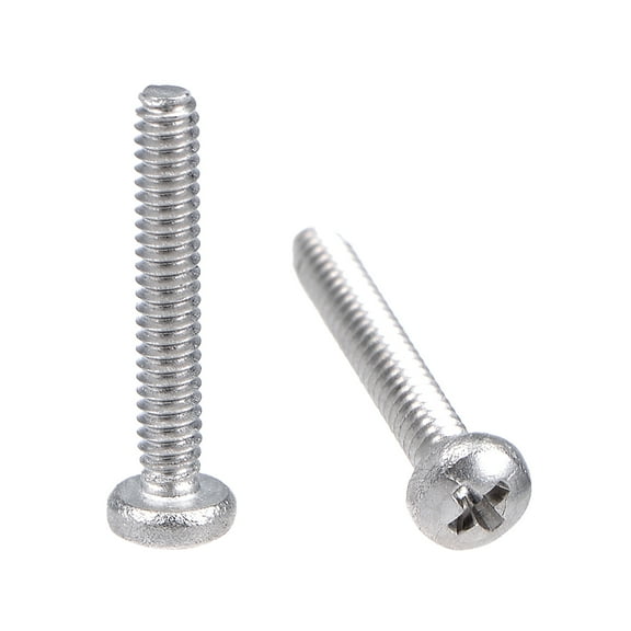 Unique Bargains M1.6x10mm Machine Screws Pan Phillips Head Screw Fasteners Bolts 100Pcs