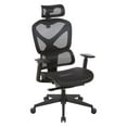 thumbnail image 1 of Scranton & Co Black Mesh High Back Chair with Headrest and Adjustable Arms, 1 of 12