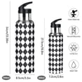 thumbnail image 2 of Yayeee 20oz Insulated Water Bottle Double Wall Stainless Steel with Flip Straw Lid, Black and White Geometric, 2 of 7