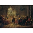 thumbnail image 3 of Adolph Menzel 18x14 Black Modern Framed Museum Art Print Titled - Concert for Flute with Frederick the Great in Sanssouci (1850-1852), 3 of 5