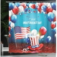 thumbnail image 4 of Ambesonne 4th of July Shower Curtain, Uncle Sam Hat Flag, 69"Wx84"L, Blue Red and Pearl, 4 of 5
