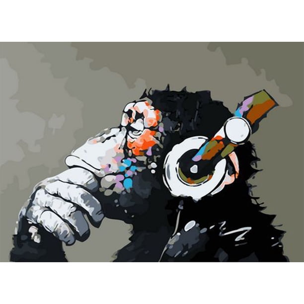 Wdftyju Kit de pintura por números DIY música mono lienzo pintado a mano cuadro de arte al óleo Wdftyju 3vh7jz0tj2xf4em9