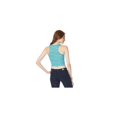thumbnail image 2 of Aeropostale - Camiseta sin mangas con rayas jaspeadas para mujer, verde, pequeña, 2 of 3