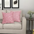 thumbnail image 3 of Daisy Floral Block Print Pillow Covers 16X16 Inch Hot Pink Beige Flowers Decorative Square Pillow Cases Set of 2 Farmhouse Home Decor Vintage Rustic Cute Throw Pillows for Sofa Couch Outdoor, 3 of 6