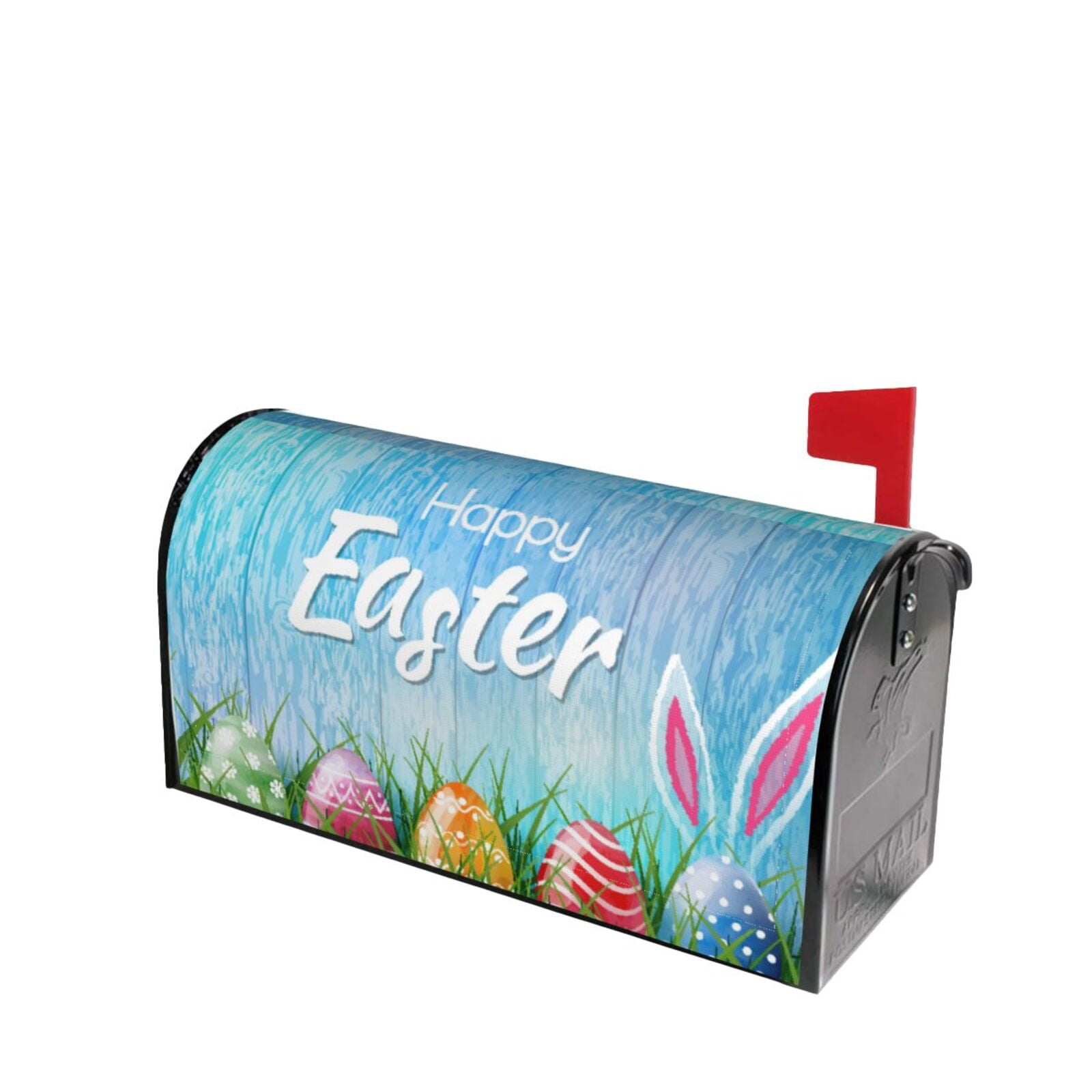 Xecao Happy Easter for Mailbox Cover with Magnetic Strips, Waterproof and Sunscreen, Adds a Decorative Touch to Your Garden Yard.