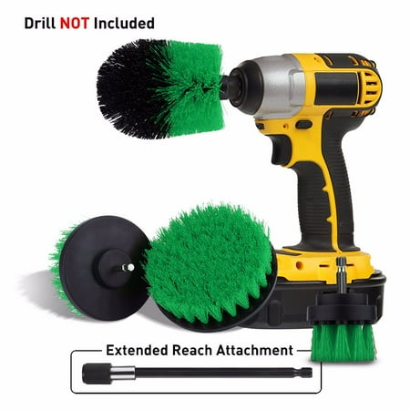 

Christmas decorations 4Pcs Replaceable Power Scrubber Cleaning Drill Brush With Quick Change Extender fall decorations for home