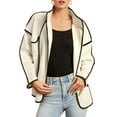 thumbnail image 2 of Chaqueta Corta de Mujer en Colores Contrastantes, Estilo Casual y Ligera, Ideal para Otoño e Invierno. XXL, 2 of 10