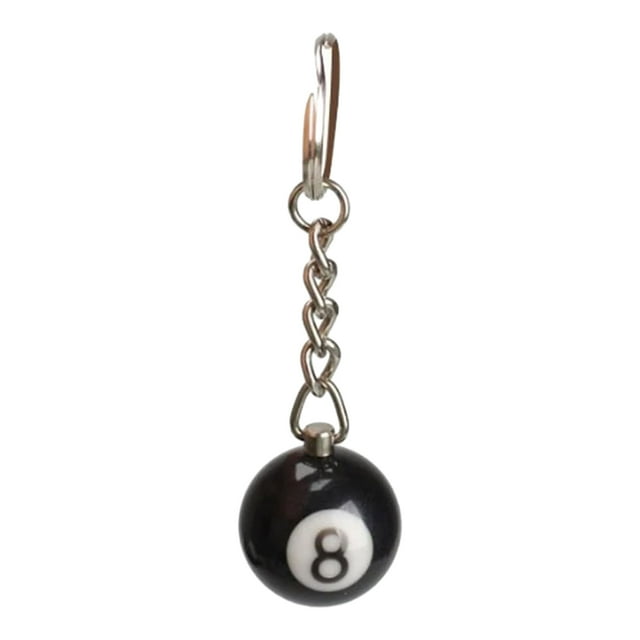 Decodeary Résine Premium Assure la Longévité du Porte-Clés Noir Nouveauté Cadeau Billard Porte-Clés