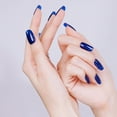 thumbnail image 4 of Nail Polish Sticker Waterproof Solid Color Adhesive Strip Semi-cured Gel Decoration-indigo, 4 of 4