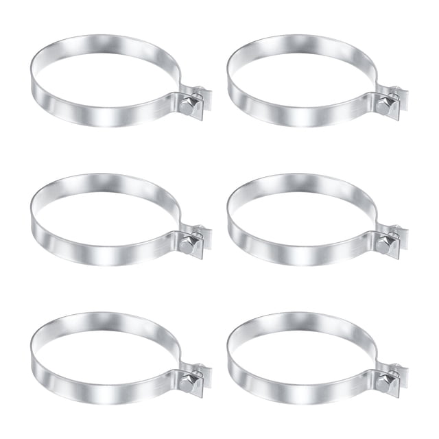 Uxcell 6-Pack Bandas de Refuerzo para Cercas de Cadena, Banda de Refuerzo de Acero Galvanizado de 3-15/16 Pulgadas con Tornillos y Tuercas para Cercas