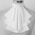 thumbnail image 3 of Elegant White Jabot Necktie Ruffle Faux Collar for Colonial and Victorian Outfit, 3 of 9