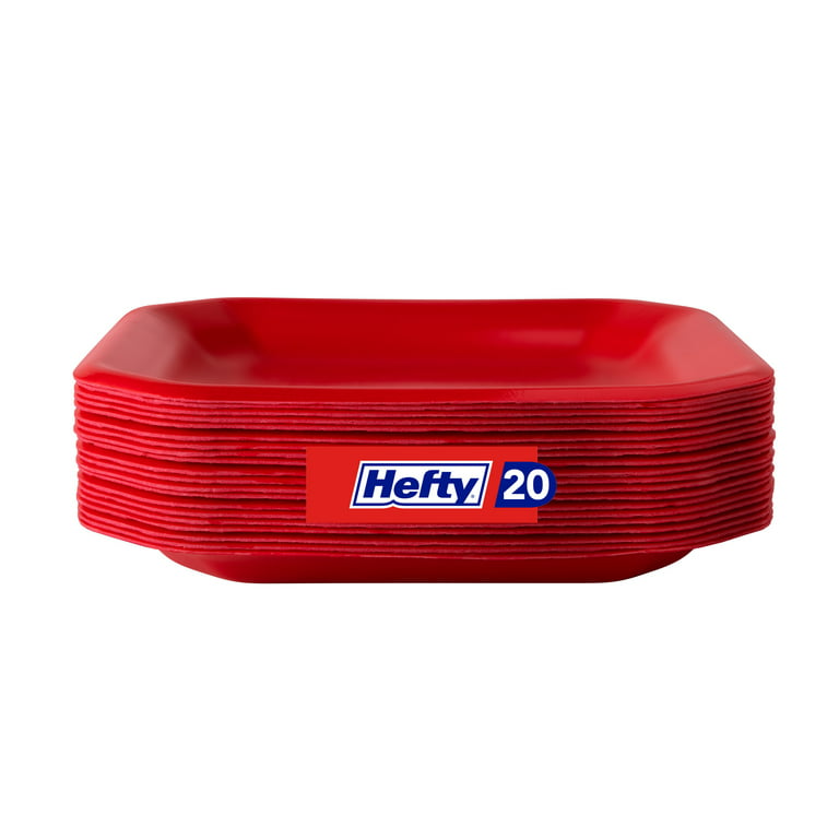 Hefty Style 10.25 X 10.25 Heavy Duty Plastic Plates 12 Count
