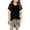 Black, variant on Girls Loose Fit Casual Short Sleeve Tee with Delicate Lace Detail for Spring and Summer T-Shirts Kids Short Sleeve Crewneck Solid Basic Tees Casual Tops