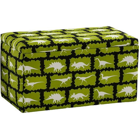 Upholstered Storage Bench, Dino Black