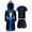 Blue, variant on Hansber Kids Boys Boxing Uniform Long Sleeve Hooded Cape Muay Thai Shorts and T-shirt Set Boxer Green 8