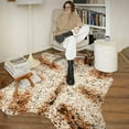 thumbnail image 2 of TWINNIS Cowhide Rug Faux Leather Rug Animal Print Rug, Carpet for Bedroom, Home Office, Living Room, Home Decor Mat,4.6ft×5.2ft,LE1-36, 2 of 7