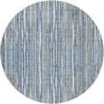 thumbnail image 2 of Addison Rugs Dream Shag Premium Machine Washable Transitional Textured Stripes Blue Round Rug, 8' x 8', 2 of 8