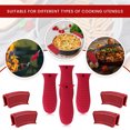 thumbnail image 6 of 8 Pieces Silicone Hot Handle Holder Non Slip Pot Holders Cover Assist Hot Pan Handle Rubber Heat Resistant Pot Sleeve Grip Cookware Handle for Frying Cast Iron Skillet Metal Pan (Blue), 6 of 6