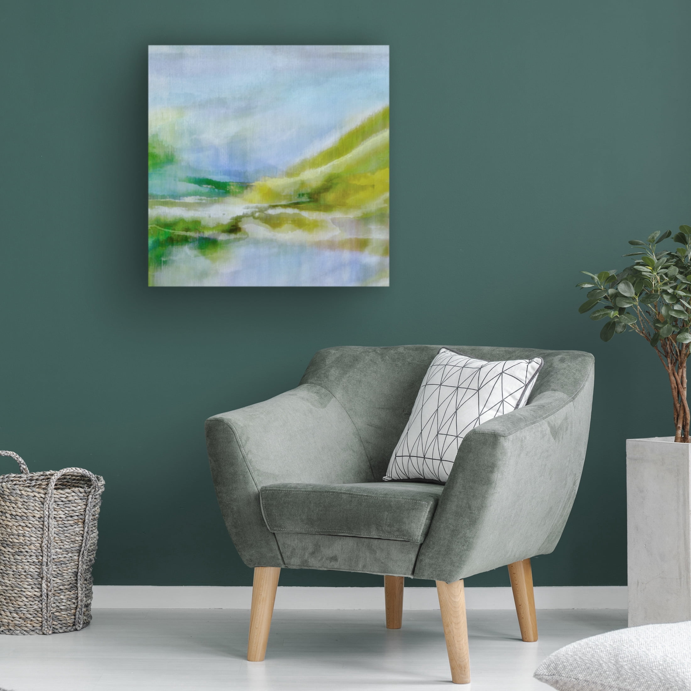 Canvas Wall Art - Cora Niele 'Wetlands II' Wall Art for Living Room, Bedroom, or Office Décor by Trademark Fine Art - 35 x 35 Inches