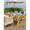 thumbnail image 5 of Outdoor Tablecloths with Umbrella Hole & Zipper, Sunflowers Rectangle Tablecloth 52x70 Inch, Farmhouse Summer Floral Black White Plaid Waterproof Table Cloth, Patio/Pool/Picnic Table Covers, 5 of 8