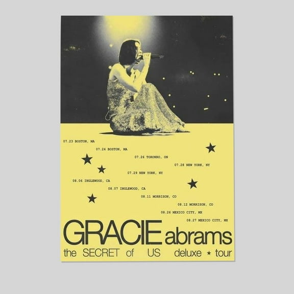 Gracie Abrams 2025 The Secret Of Us Deluxe Tour Poster Size 24''x36'' -Gategoo
