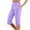 Purple, variant on Puliio Womens Pants Polka Dot Drawstring Trouser Fashion Comfortable Casual Mid Waist Sport Pants