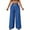 Blue, variant on Bovxnpu Summer Womens Plus Size Pants, Women Casual Wide Leg Jeans, Women Casual Solid Loose High Waist Fashion Wide Leg Long Pants XL