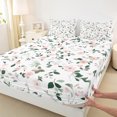 thumbnail image 3 of Manfei Country Floral Bed Sheets,Rustic Natural Plant King Sheets,Green Pink White Sheet Set For Girls Kids,Super Cozy Room Decor,4pcs, 3 of 7