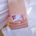 thumbnail image 4 of BS New Beautiful Square Dial Full Diamond Light Luxury Women's Watch Quartz Watch Fashion, 4 of 7